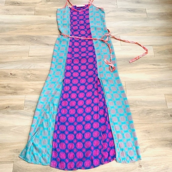 Lucy Love Mystic Red and Blue Print Maxi Dress - Picture 6 of 8